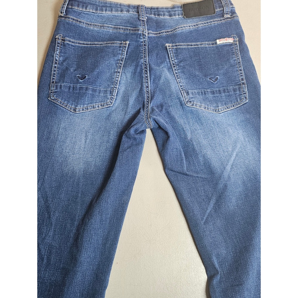 Hudson Womens Skinny Jeans Medium Wash Denim Blue Size 16 DN Stretch RN140977 - Picture 12 of 15